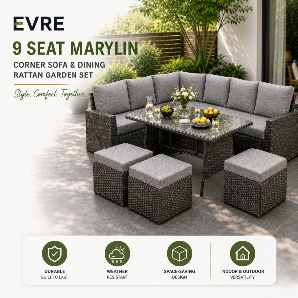 Win This EVRE 9-Seat Marylin Rattan Garden Set